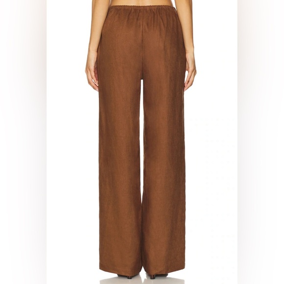 NWT Lovers & Friends Asa Easy Linen Pant in Chocolate Pants ONLY Size XS - Picture 3 of 14